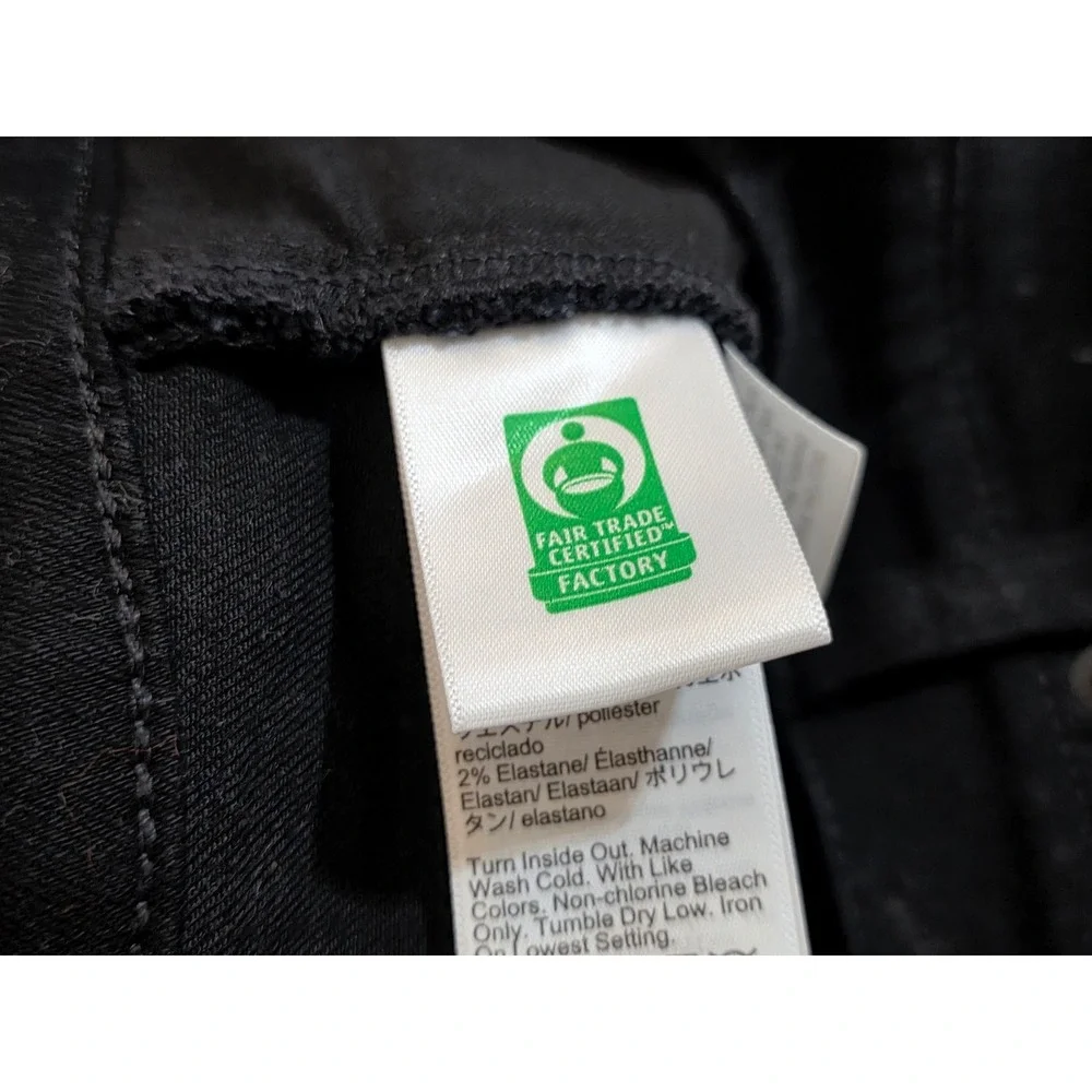 J.Crew Essential Straight Pants‎ Mens 32 Black Fair Trade Cotton Blend